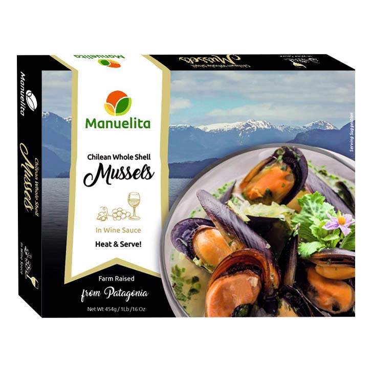 Мидии в винном соусе 500 г.